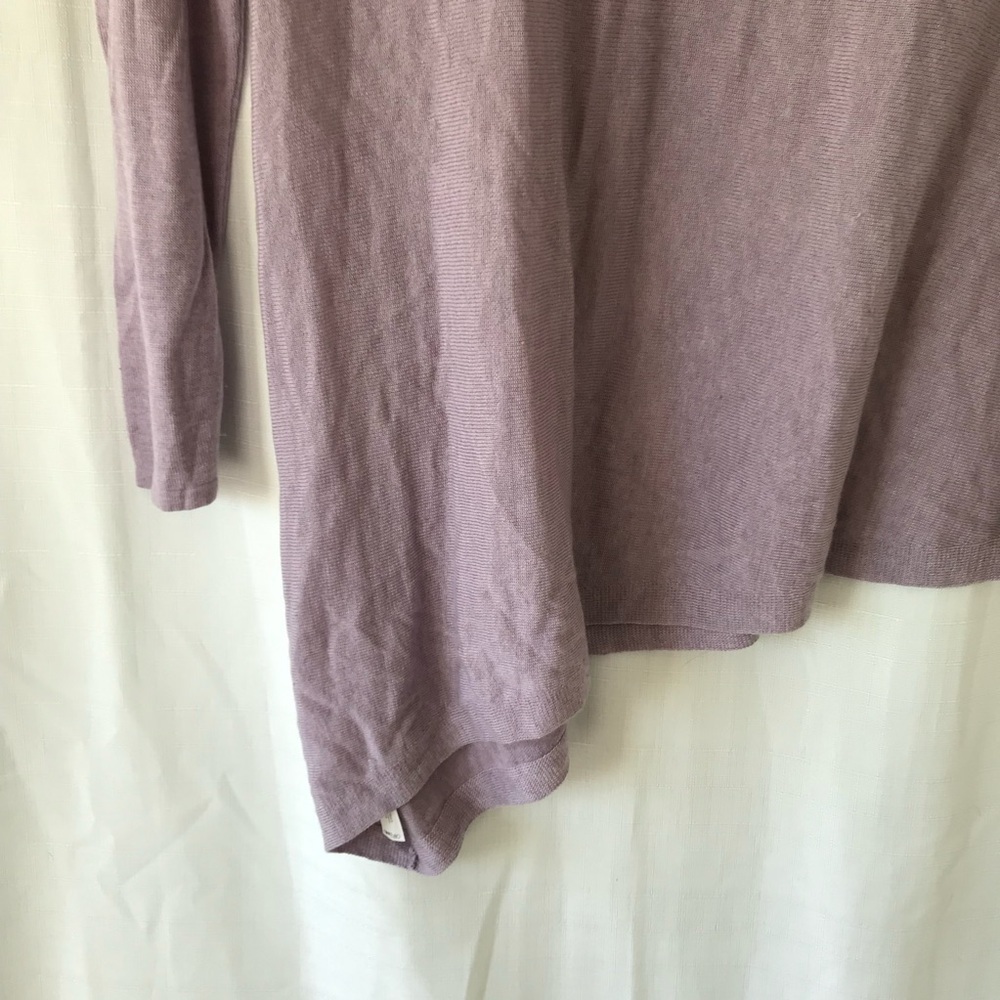 Eileen Fisher small Purple Tencel Merino Wool Asymmetrical Sweater - Picture 9 of 11